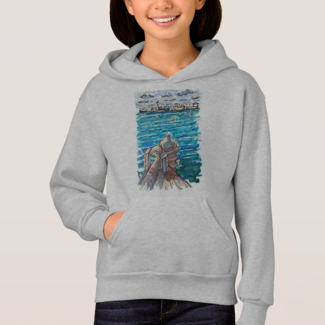 Serene Waterscape in San Juan de Ulua, Veracruz Hoodie (Vorderseite)