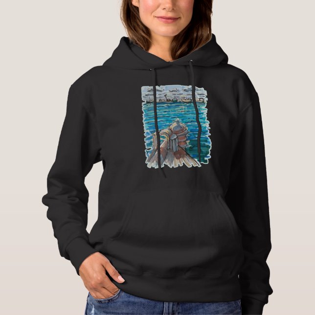 Serene Waterscape in San Juan de Ulua, Veracruz Hoodie (Vorderseite)