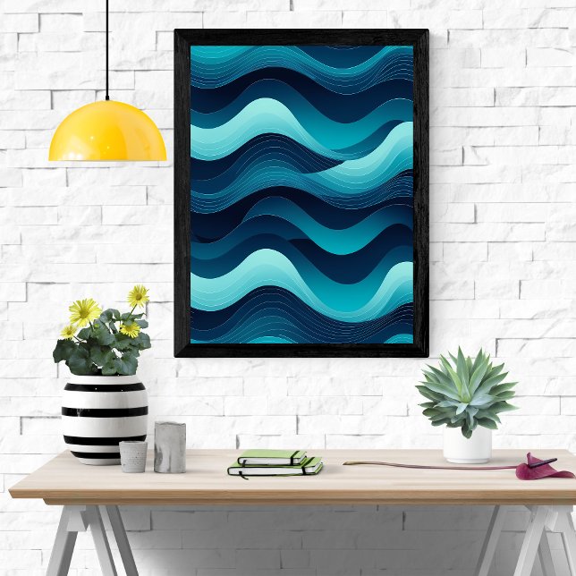Serene Waves Abstrakt Art Poster (Von Creator hochgeladen)