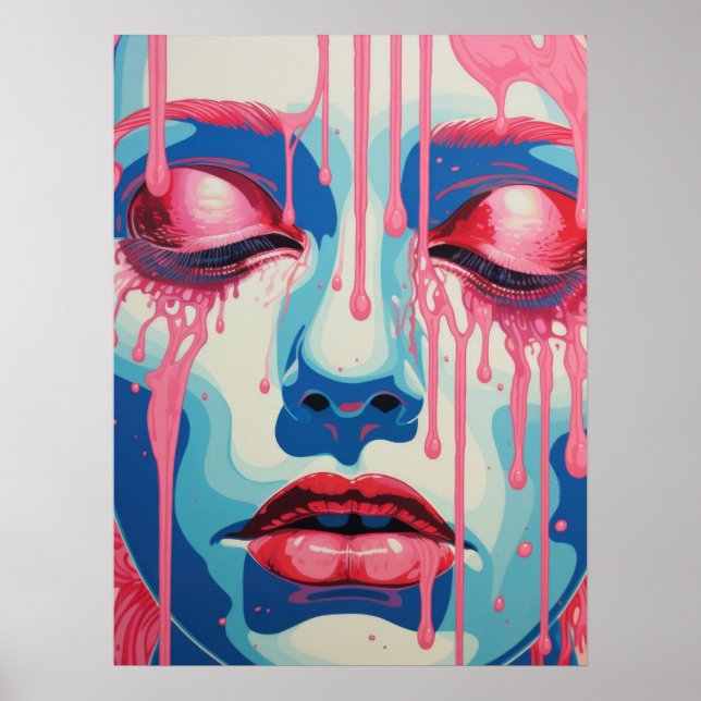 Serene Whispers: Die Dualität der Farbe Poster (Vorne)