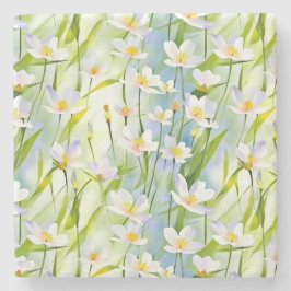 Serene Wildflower   Steinuntersetzer