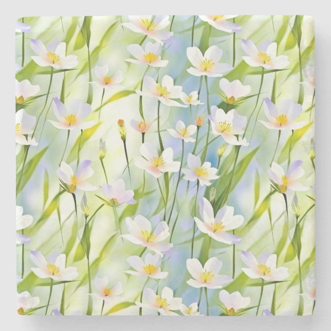 Serene Wildflower   Steinuntersetzer (Vorderseite)