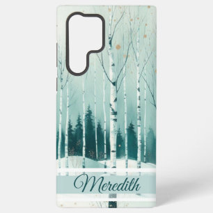 Serene Winter Birch Forest Samsung Galaxy Hülle