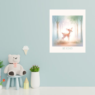 Serene Woodland Fawn - Ruhiger Wald Kinderzimmer A Poster