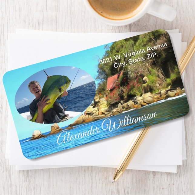 Serene Yelapa Fishing 0758 Anschrift Adressaufkleber (Von Creator hochgeladen)