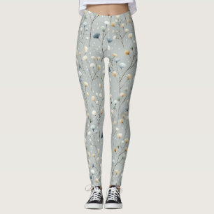 Serenes Regenbogengarten-Blumenmuster (7) Leggings
