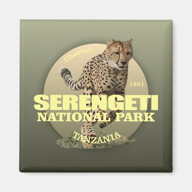 Serengeti National Park (Cheetah) WT Magnet (Vorne)