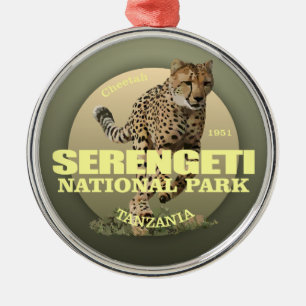 Serengeti National Park (Cheetah) WT Silbernes Ornament