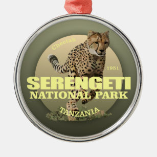 Serengeti Nationalpark (Gepard) GEWICHT Silbernes Ornament