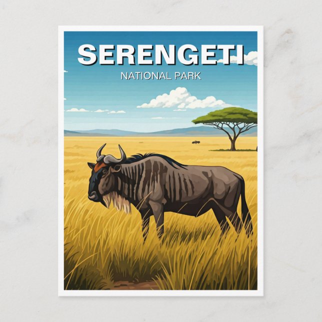 Serengeti Nationalpark Tansania Postcard Postkarte (Vorderseite)