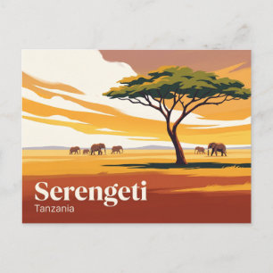 Serengeti-Nationalpark Tansania Postkarte