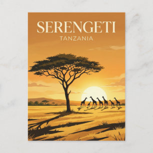 Serengeti-Nationalpark Tansania Postkarte