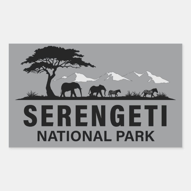 Serengeti Nationalpark Tansania Rechteckiger Aufkleber (Vorderseite)