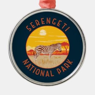 Serengeti Nationalpark Zebra Kunstvoll wandern im  Ornament Aus Metall