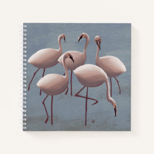 Serengeti Pink Flamingos   Safari wild Notizbuch