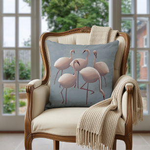 Serengeti Pink Flamingos Safari Wildlife Decor Kissen