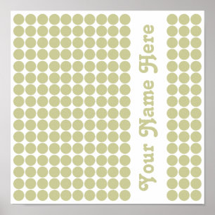 Serengeti Safari Dot mit Namen Poster