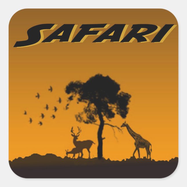 Serengeti Safari Sticker (Vorderseite)
