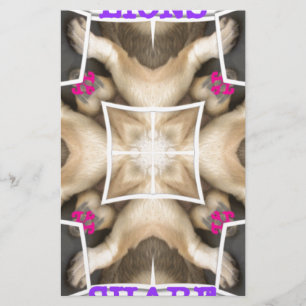 Serengeti Splendor: Vibrant Animal Hide Artistry Briefpapier