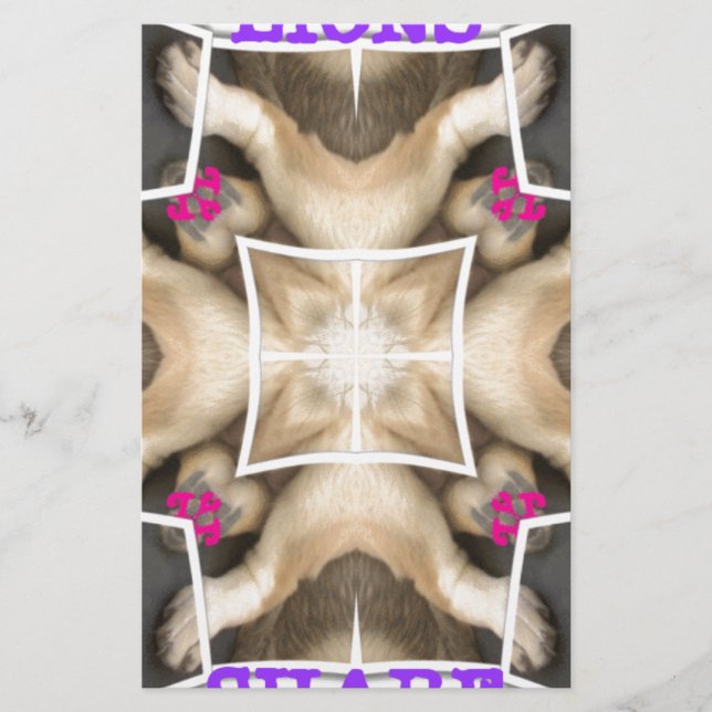 Serengeti Splendor: Vibrant Animal Hide Artistry Briefpapier (Vorderseite)