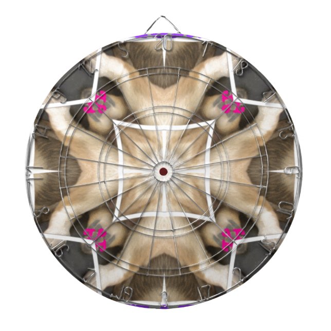 Serengeti Splendor: Vibrant Animal Hide Artistry Dartscheibe (vorne)