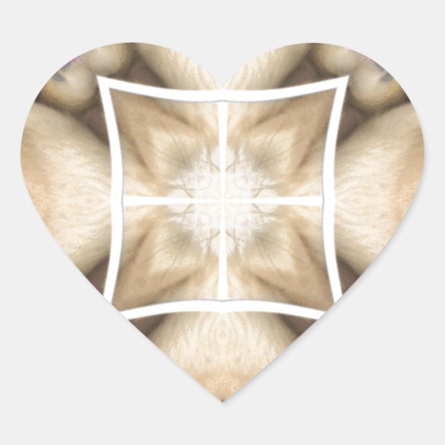 Serengeti Splendor: Vibrant Animal Hide Artistry Herz-Aufkleber (Vorderseite)