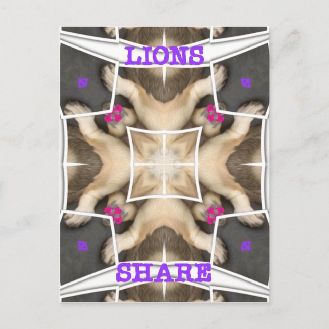 Serengeti Splendor: Vibrant Animal Hide Artistry Postkarte (Vorderseite)