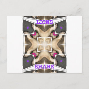 Serengeti Splendor: Vibrant Animal Hide Artistry Postkarte