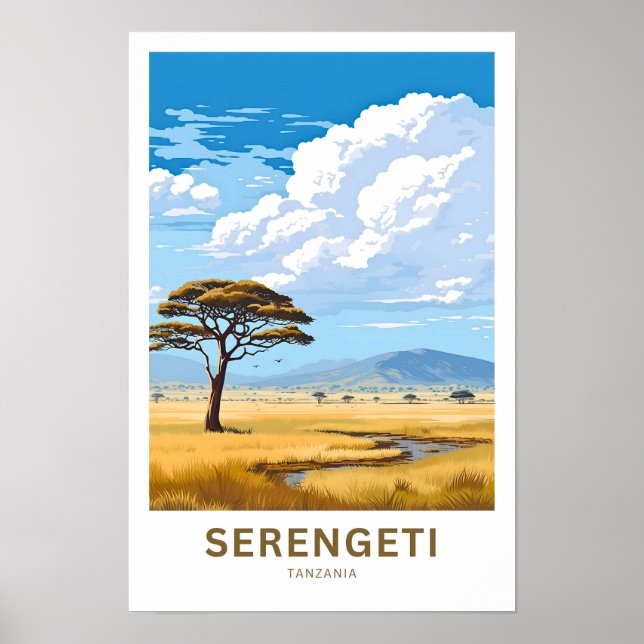 Serengeti Tansania Travel Print Poster (Vorne)