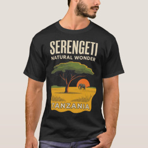 Serengeti Tansania Vintage Reiseposter Retro 70er T-Shirt