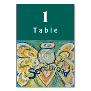 Sereniad Inspiration Engel Custom Table Cards Tischnummer