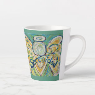 Serenidad Angel Word Art Custom Latte Tassen Cup