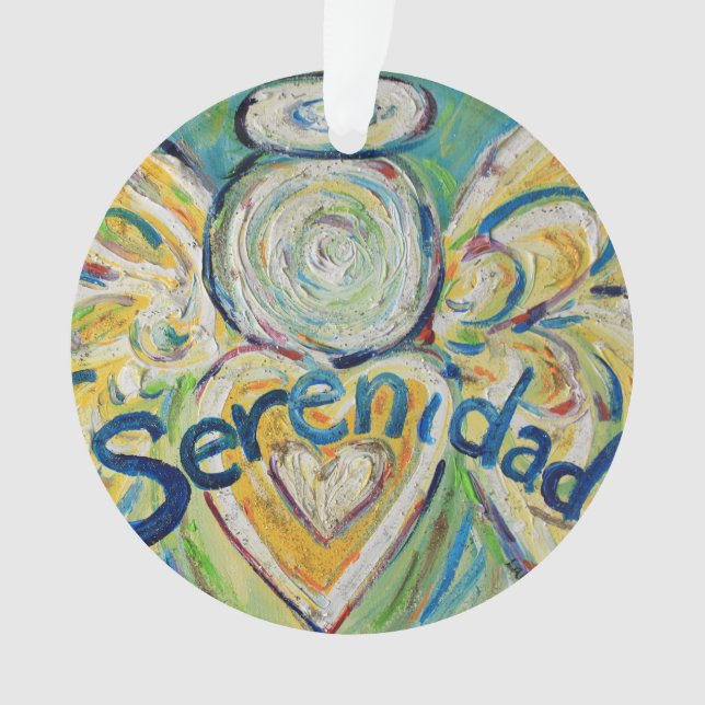 Serenidad Angel Word Kunst, Dichtung und Musik Ornament (Vorderseite)