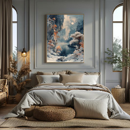 Serenidad Congelada Maravilla Invernal Surrealista Poster