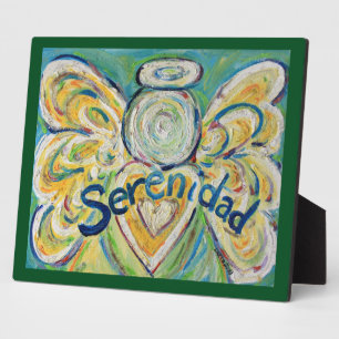Serenidad Inspirational Angel Painting Gedicht Pla Fotoplatte