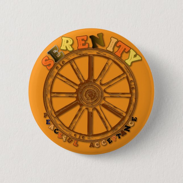 SERENITÄT - FRIEDLICHE AKZEPTANZ BUTTON (Vorderseite)