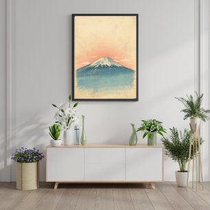 Serenity Above Clouds – Vintage-Reise nach Mount F Poster