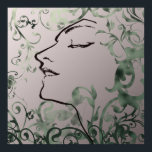 Serenity Art Deco Print Poster<br><div class="desc">Peace Art Deco Print Watercolor Art Deco Blätter und gedämpfte Lila-Töne verleihen diesem Klassiker ein Gefühl der Ruhe und Gelassenheit.</div>