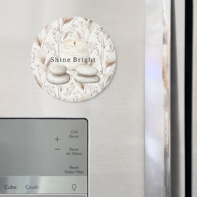 Serenity Beach Candle Rocks Magnet (In Situ (Kühlschrank))