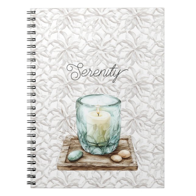 Serenity Beach Kerzensteine Notizblock (Vorderseite)