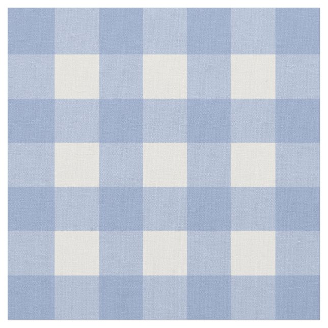 Serenity-blauer u. weißer Gingham-Karo Stoff (Nahaufnahme)