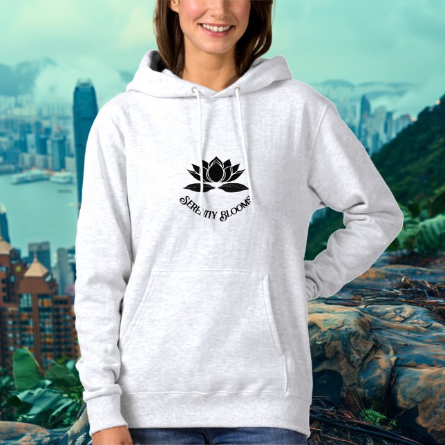 Serenity Blooms - Lotus Blume Design Hoodie (Von Creator hochgeladen)
