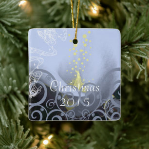 Serenity Blue Calla Lily Keramikornament