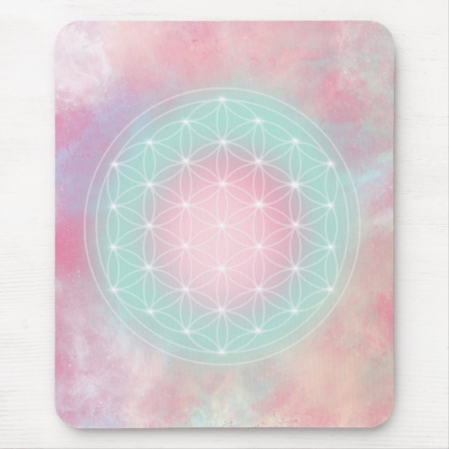 Serenity Blüte des Lebens Mousepad (Vorne)