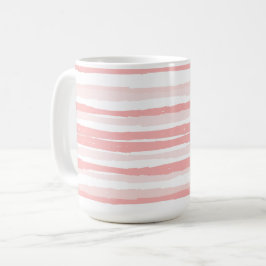 Serenity Boho Blush Pink Bio Streifen Kaffeetasse