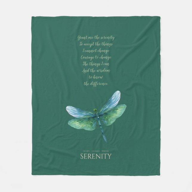 Serenity Dragonfly Fleecedecke (Vorderseite)