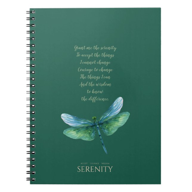 Serenity Dragonfly Notizblock (Vorderseite)
