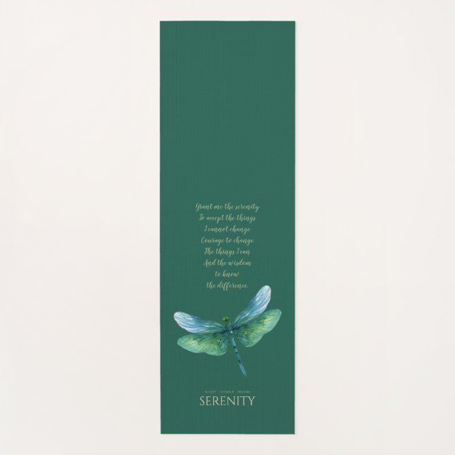 Serenity Dragonfly Yogamatte (Vorderseite)