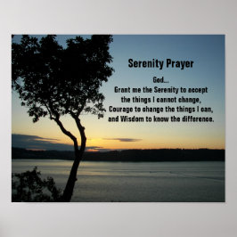 Serenity Gebet Abend Sunset Fotografie Poster