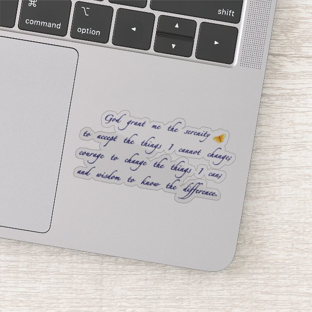 Serenity-Gebet Aufkleber (Detail)